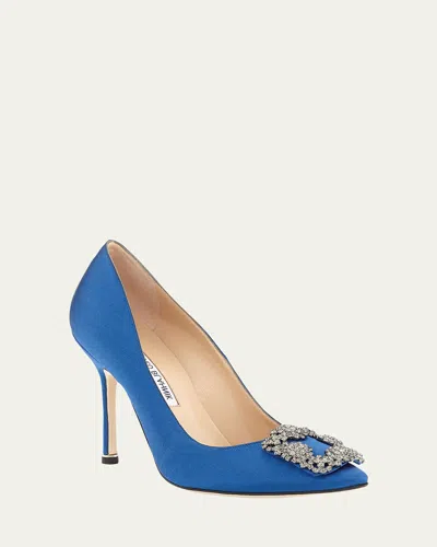 MANOLO BLAHNIK HANGISI 105MM SATIN HIGH-HEEL PUMPS