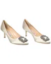 Manolo Blahnik Hangisi 50 Satin Pump (authentic Pre-loved)