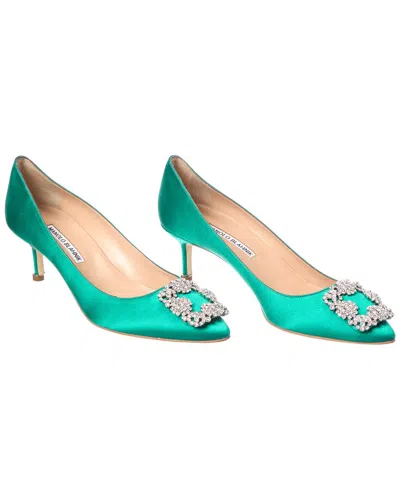Manolo Blahnik Hangisi 50 Satin Pump (authentic )