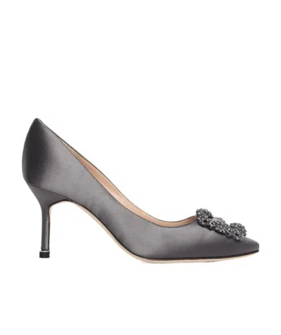 MANOLO BLAHNIK HANGISI 70 GEM CLASP HIGH HEELS