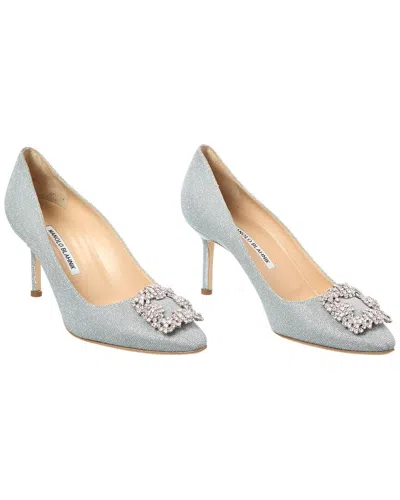 Manolo Blahnik Hangisi 70 Glitter Pump (authentic )