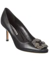 Manolo Blahnik Hangisi 105 Nappa Heel In Black