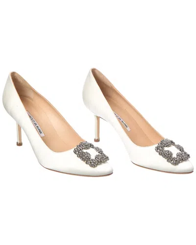 Manolo Blahnik Hangisi 70 Satin Pump (authentic )