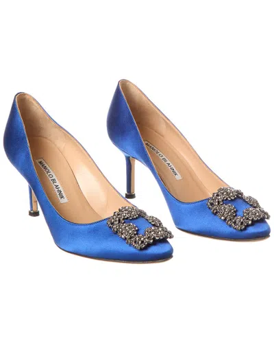 MANOLO BLAHNIK MANOLO BLAHNIK HANGISI 70 SATIN PUMP (AUTHENTIC PRE-LOVED)