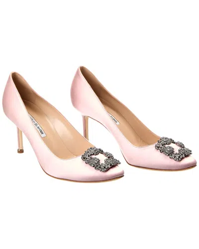 Manolo Blahnik Hangisi 105 Satin Pump In Pink