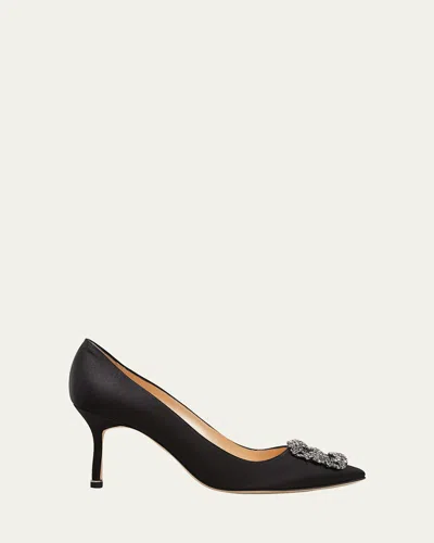 Manolo Blahnik Hangisi 70mm Pump In Black