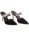 Manolo Blahnik Lurum 90 Embellished Satin Mules