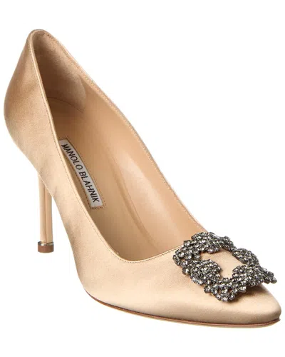 Manolo Blahnik Hangisi 90 Satin Pump In Multi
