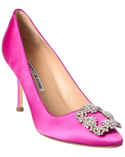 MANOLO BLAHNIK HANGISI 90 SATIN PUMP
