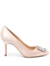 Manolo Blahnik Hangisi Pumps Mit Kristallen In Neutrals