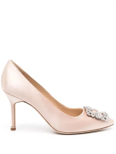 Manolo Blahnik Hangisi Pumps Mit Kristallen In Neutrals