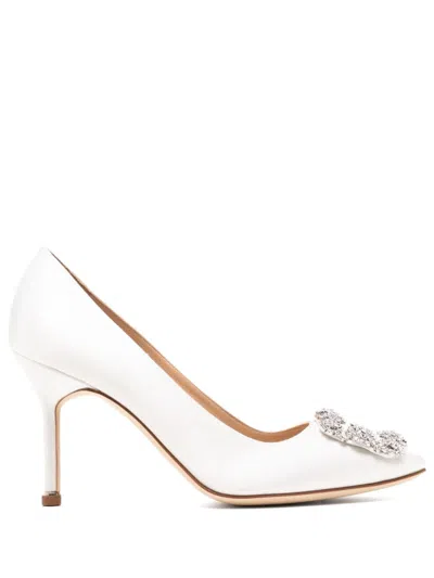Manolo Blahnik Hangisi 90mm Satin Pumps In Multi