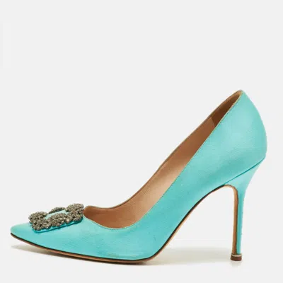 Manolo Blahnik Hangisi 90 Satin Pump In Multi