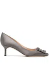 Manolo Blahnik Hangisi Pumps In Grey