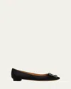 Manolo Blahnik Hangisiflat Ballerinas In Black