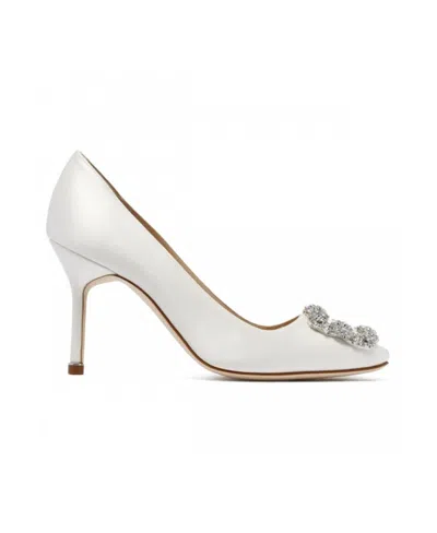 MANOLO BLAHNIK MANOLO BLAHNIK HANGISI EMBELLISHED BUCKLE PUMPS