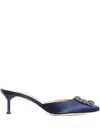 Manolo Blahnik Pointed High Heel Sandals In Blue