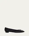 Manolo Blahnik Hangisiflat Ballerinas In Black