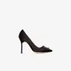 Manolo Blahnik Hangisi 105mm Buckle-embellished Pumps In Black