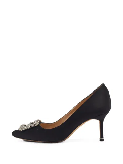 Pre-owned Manolo Blahnik Hangisi Pumps In Black