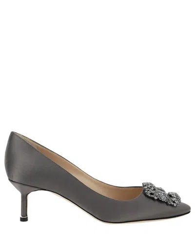 Manolo Blahnik Hangisi Pumps In Grey