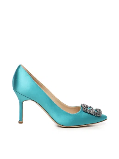 Manolo Blahnik Hangisi Pumps In Turq