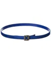 Manolo Blahnik Mini Hangisi Satin Belt With Crystal Buckle In Blue