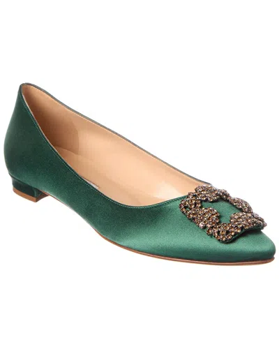 MANOLO BLAHNIK MANOLO BLAHNIK HANGISI SATIN FLAT