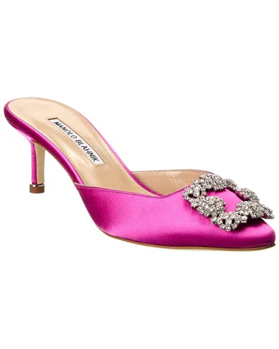 Manolo Blahnik Hangisi 70mm Leather Pumps In Pink