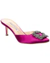 Manolo Blahnik Hangisimu 50 Satin Mule In Pink