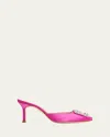 Manolo Blahnik Hangisi 70 Mule In Magenta