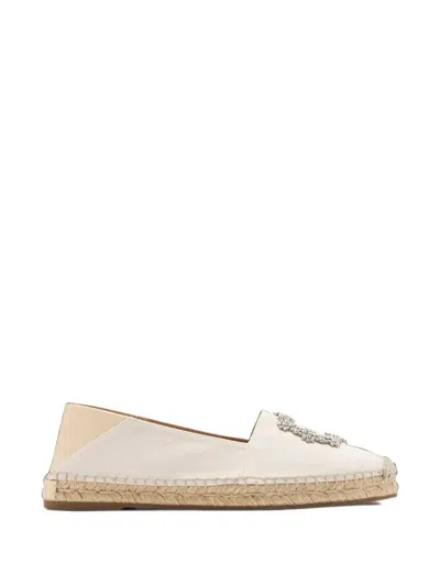 Manolo Blahnik Hangrilla Crystal-embellished Espadrilles In White