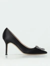 Manolo Blahnik Hanigisi Pumps In Satin In Black