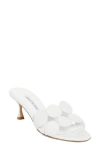 Manolo Blahnik Haribalmu Leather Slide Sandals In White