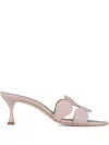 Manolo Blahnik Haribalmu Leather Sandals In Neutral
