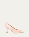 Manolo Blahnik Harneclo Suede Pointed-toe Pumps