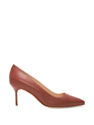 Manolo Blahnik Heel Pumps In Brown