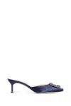 Manolo Blahnik Mules In Blue