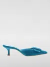 Manolo Blahnik Maysale High-heeled Muller Shoes In Blau