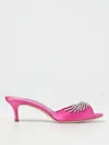 Manolo Blahnik Lumana 50mm Satin Mules In Pink