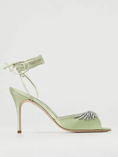 Manolo Blahnik Heeled Sandals  Woman Color Mint In Mint