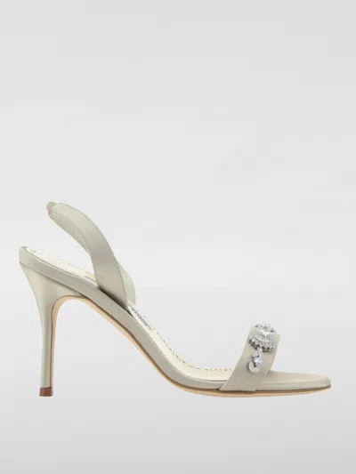 Manolo Blahnik Heeled Sandals  Woman Color White In Beige