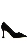 Manolo Blahnik Women Agasia Samba Sc Fabio 105 In Black
