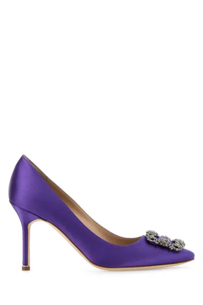 Manolo Blahnik Hangisi_fmc Lanza Clava 090-37 Nd  Female In Purple