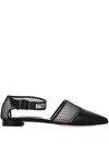 Manolo Blahnik Jatelahflat Leather Pointed-toe Flats In Black