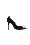 Manolo Blahnik Hangisi 110mm Crystal-embellished Pumps In Black