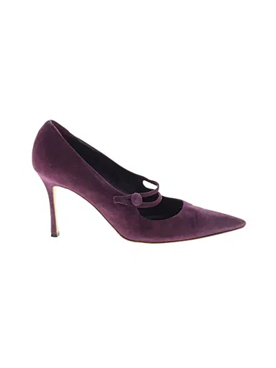Pre-owned Manolo Blahnik Heels In Purple