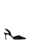 Manolo Blahnik Slingback High Heel Sandals In Black