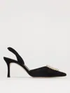 Manolo Blahnik Slingback High Heel Sandals In Black