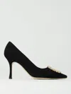 Manolo Blahnik Round Toe High Heels In Black